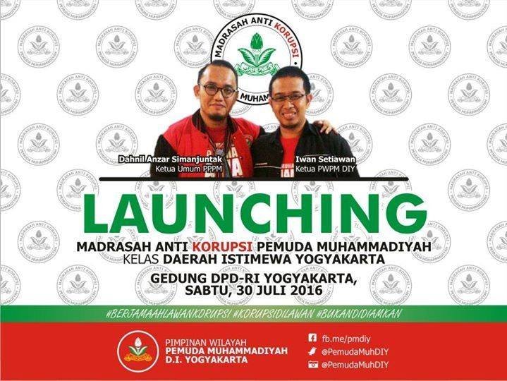 Pemuda Muhammadiyah DIY Launching Madrasah Anti Korupsi (M.A.K)